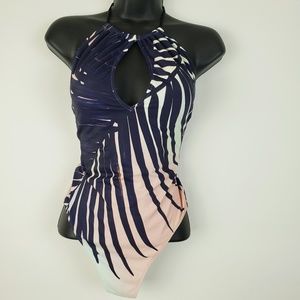 🐻 PINK Victorias Secret Blue One Piece Halter S